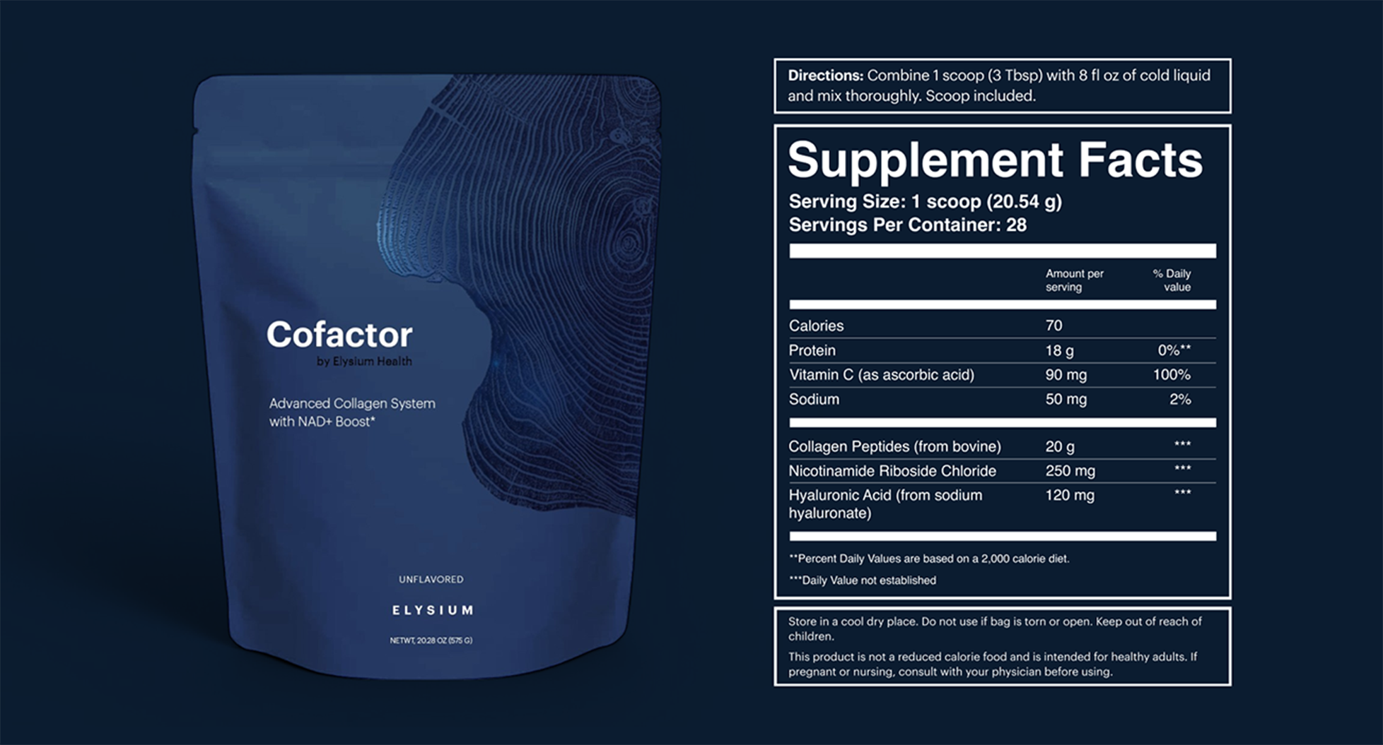 Cofactor supplement facts image